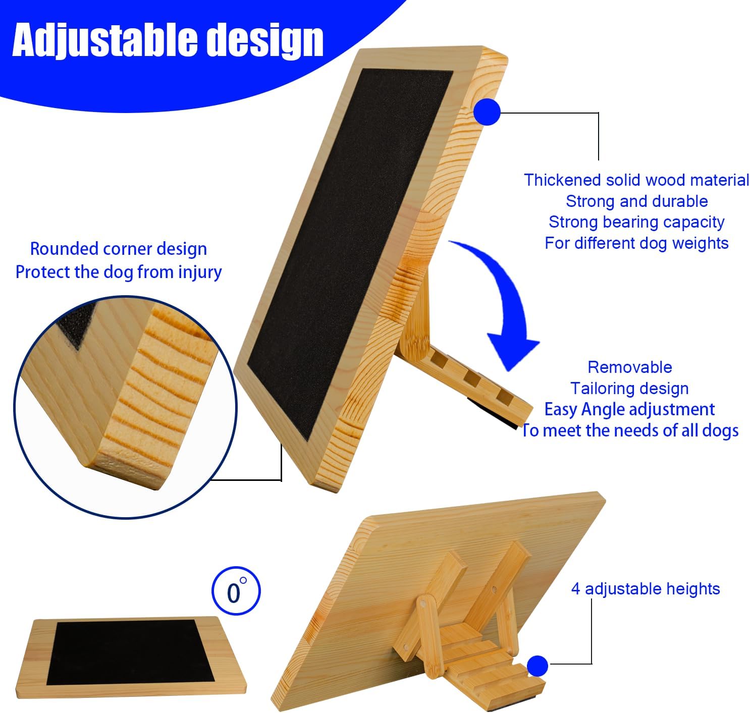 Dog Nail Scraper, Dog Nail File, Dog Nail Grinder,pet Nail Trimmer Tool More Convenient, with 2 Piece of Sandpaper Instead,Wooden Without Treat Box (Blcak)