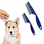 Pet Grooming Comb, Multifunctional Pet Hair Comb Flea and Tear Stain Removal, Dog Face Combs, Flea Comb for Dogs, Removes Crust, Mucus, Stain Combs for Grooming and Dehairing Face and Paws (Blue)