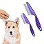 Pet Grooming Comb, Multifunctional Pet Hair Comb Flea and Tear Stain Removal, Dog Face Combs, Flea Comb for Dogs, Removes Crust, Mucus, Stain Combs for Grooming and Dehairing Face and Paws (Blue)