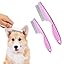 Pet Grooming Comb, Multifunctional Pet Hair Comb Flea and Tear Stain Removal, Dog Face Combs, Flea Comb for Dogs, Removes Crust, Mucus, Stain Combs for Grooming and Dehairing Face and Paws (Blue)