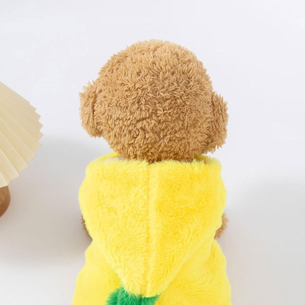 Dog Banana Costume, Banana Shaped Dog Winter Hoodie, Warm Soft Coat Jackets Dress Up Outfit Clothes for Small Puppy French Bulldog Chihuahua Teddy (S)