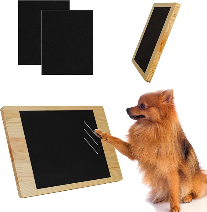 Dog Nail Scraper, Dog Nail File, Dog Nail Grinder,pet Nail Trimmer Tool More Convenient, with 2 Piece of Sandpaper Instead,Wooden Without Treat Box (Blcak)