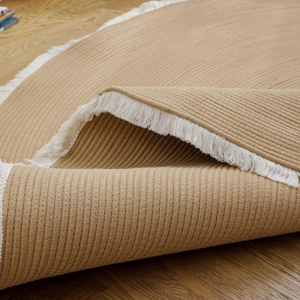 Premium Cotton Rope Area Rug for Cats, Cat Scratching Rug, Washable Round Vintage Reversible Woven Tassel Rugs, Wear-Resistant and Scratch-Resistant, Multiple Sizes (A#,40in)