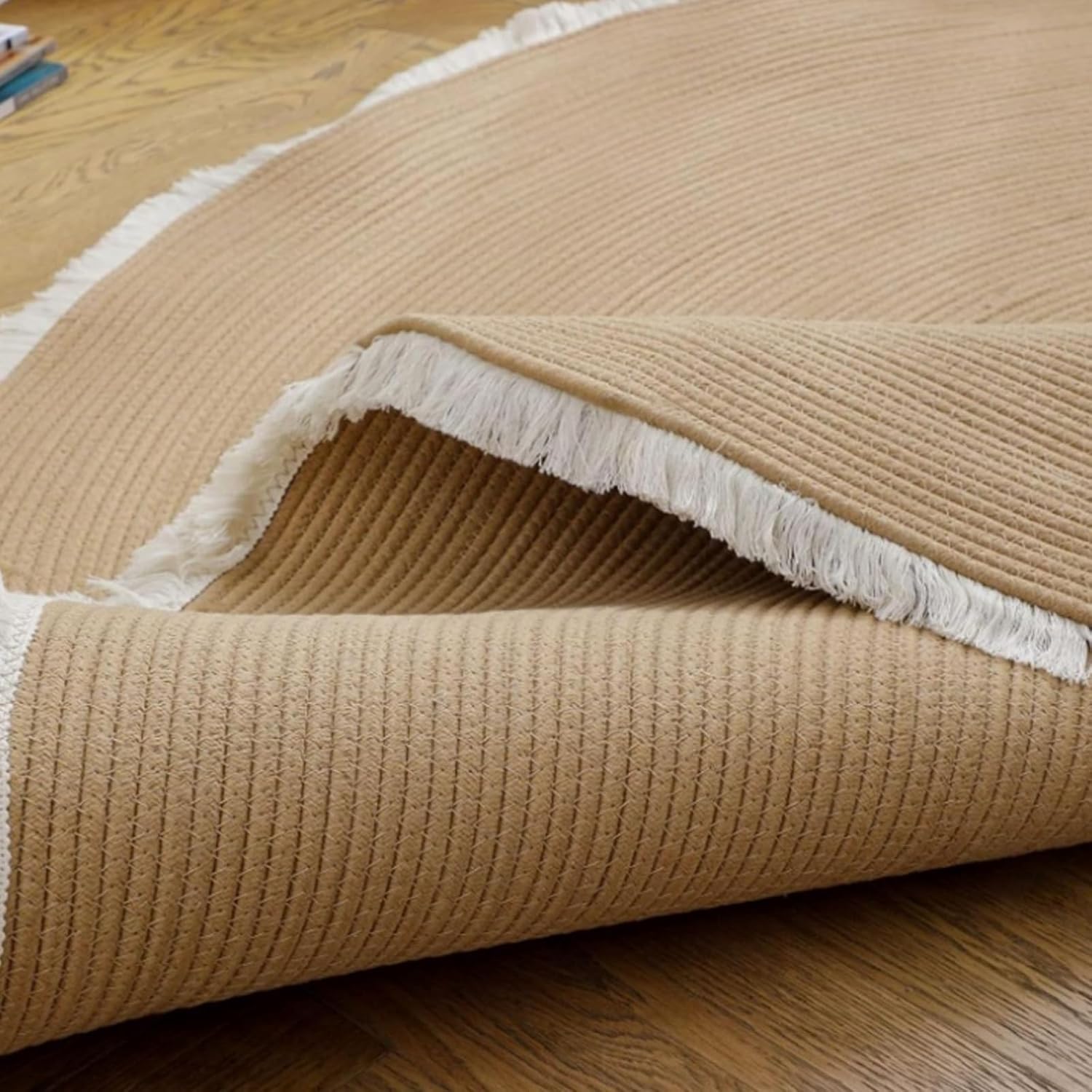 Premium Cotton Rope Area Rug for Cats, Cat Scratching Rug, Washable Round Vintage Reversible Woven Tassel Rugs, Wear-Resistant and Scratch-Resistant, Multiple Sizes (A#,40in)